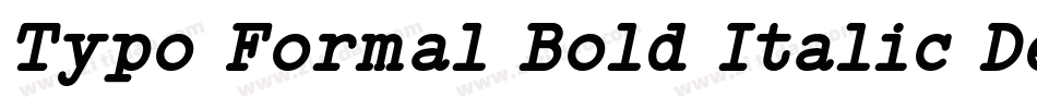 Typo Formal Bold Italic Demo字体转换